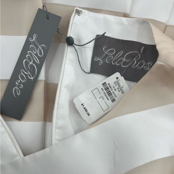 NWT LELA ROSE Organza Striped Boat Neck Full Skirt
Dress Pockets Size 2 - Picture 3 of 6